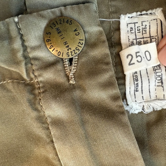 Current/Elliott olive distressed trousers, size 25 - Picture 3 of 4